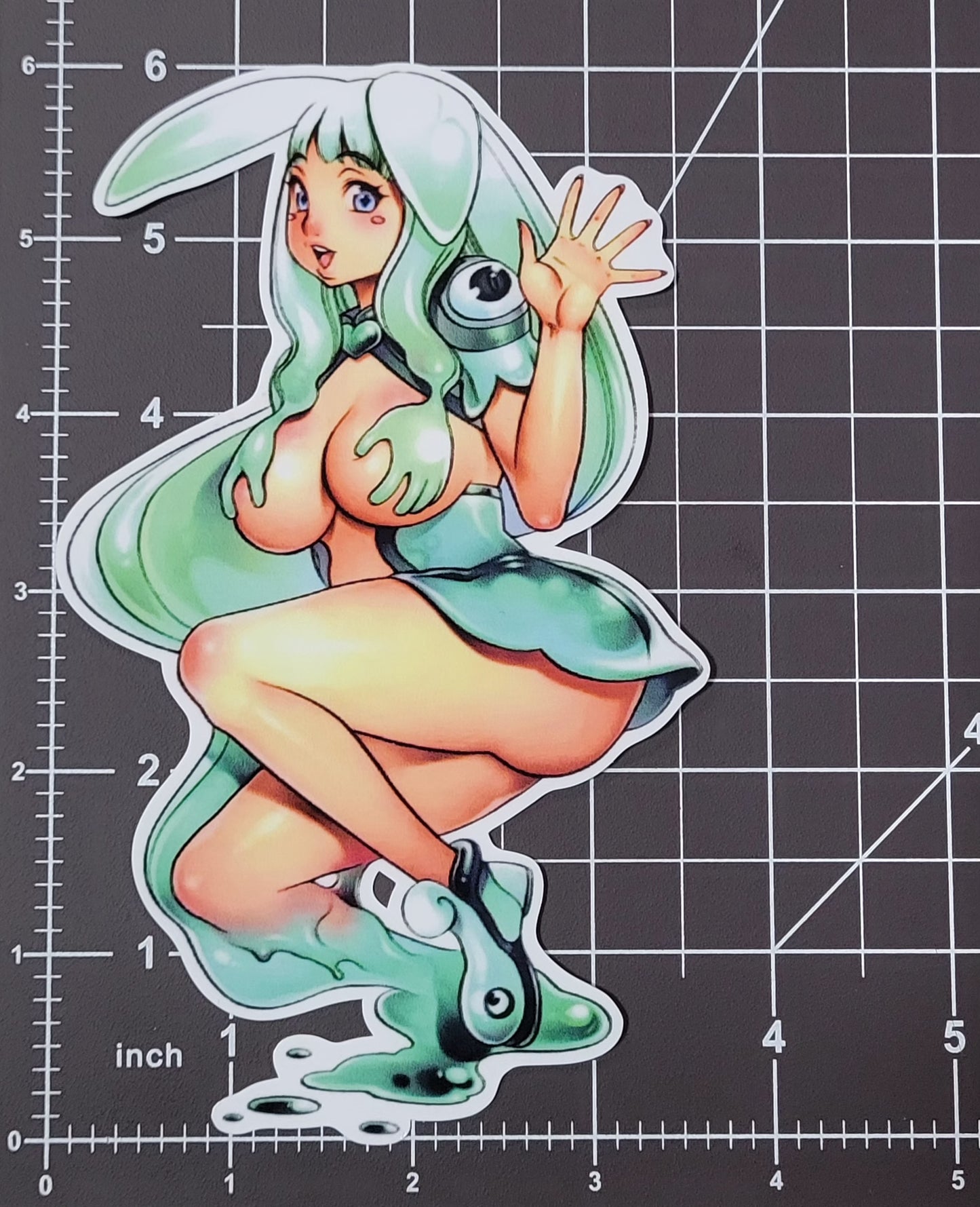Queens Blade Melona V1 Sticker 6" Green